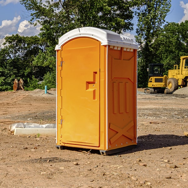 can i customize the exterior of the porta potties with my event logo or branding in Calumet Iowa